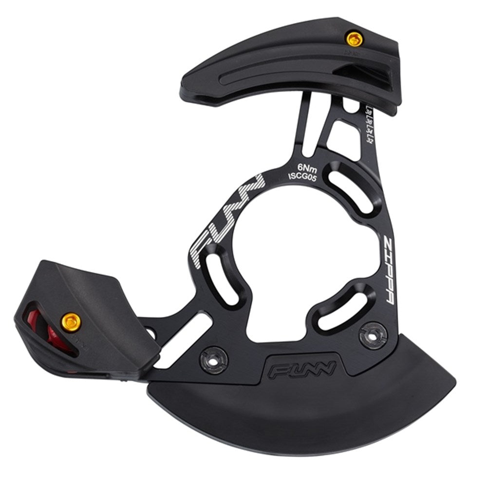 FUNN Chain Guide - Zippa DH - ISCG05 W/ External BB Adaptor - Capacity 32T-38T - Black
