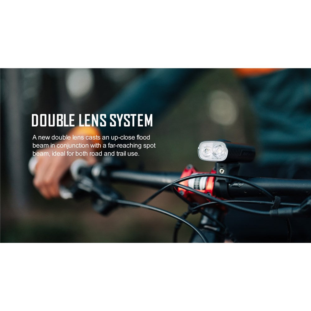MAGICSHINE Front Light - RAY 1600 Bluetooth - Garmin Bar Mount & Go-Pro Adapter - IPX6 USB-C