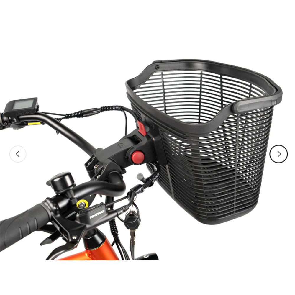 Stowaway EasyRider Front QR Basket 380x280x270 - 930g - Enviro PP Material - Charcoal