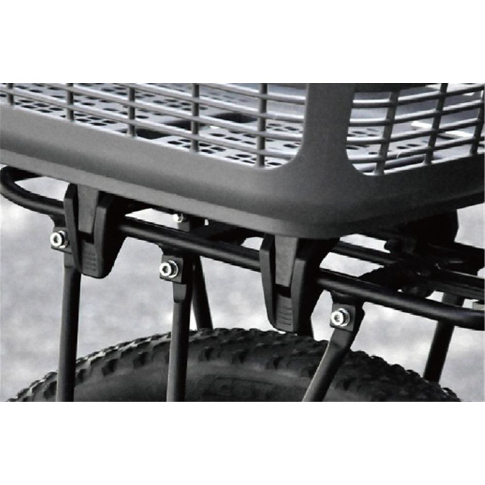 Stowaway EasyRider Rear Basket- Tool Free QR Buckle445x355x245 - 214g - Enviro PP Material - Grey
