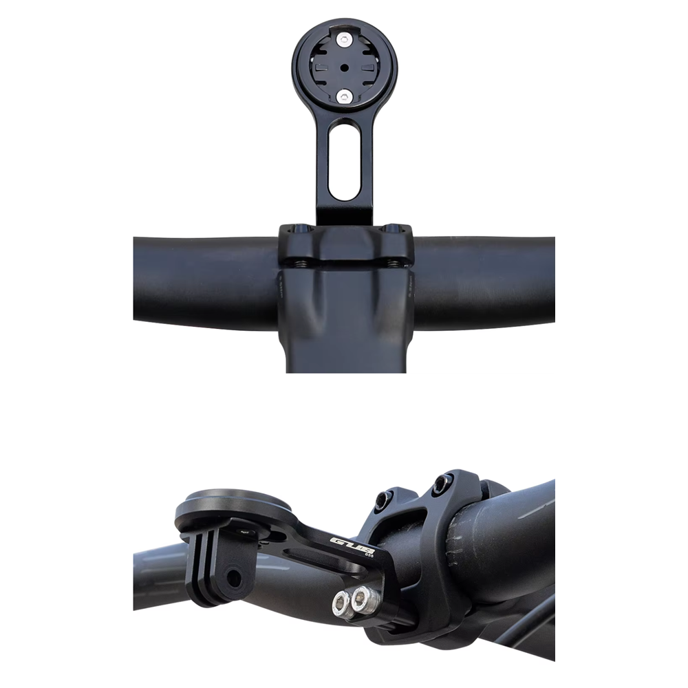 GUB Aluminium Computer Holder& GoPro (Garmin, Wahoo/ Bryton / Cateye)