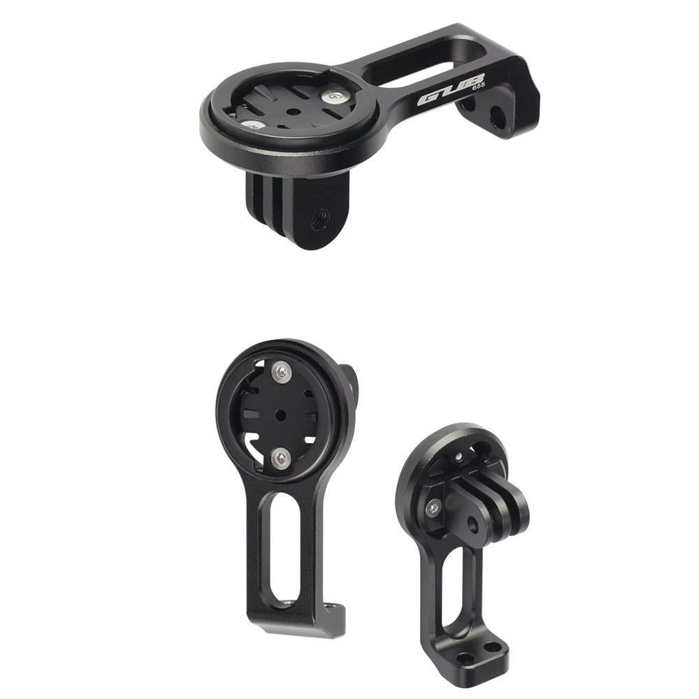GUB Aluminium Computer Holder& GoPro (Garmin, Wahoo/ Bryton / Cateye)