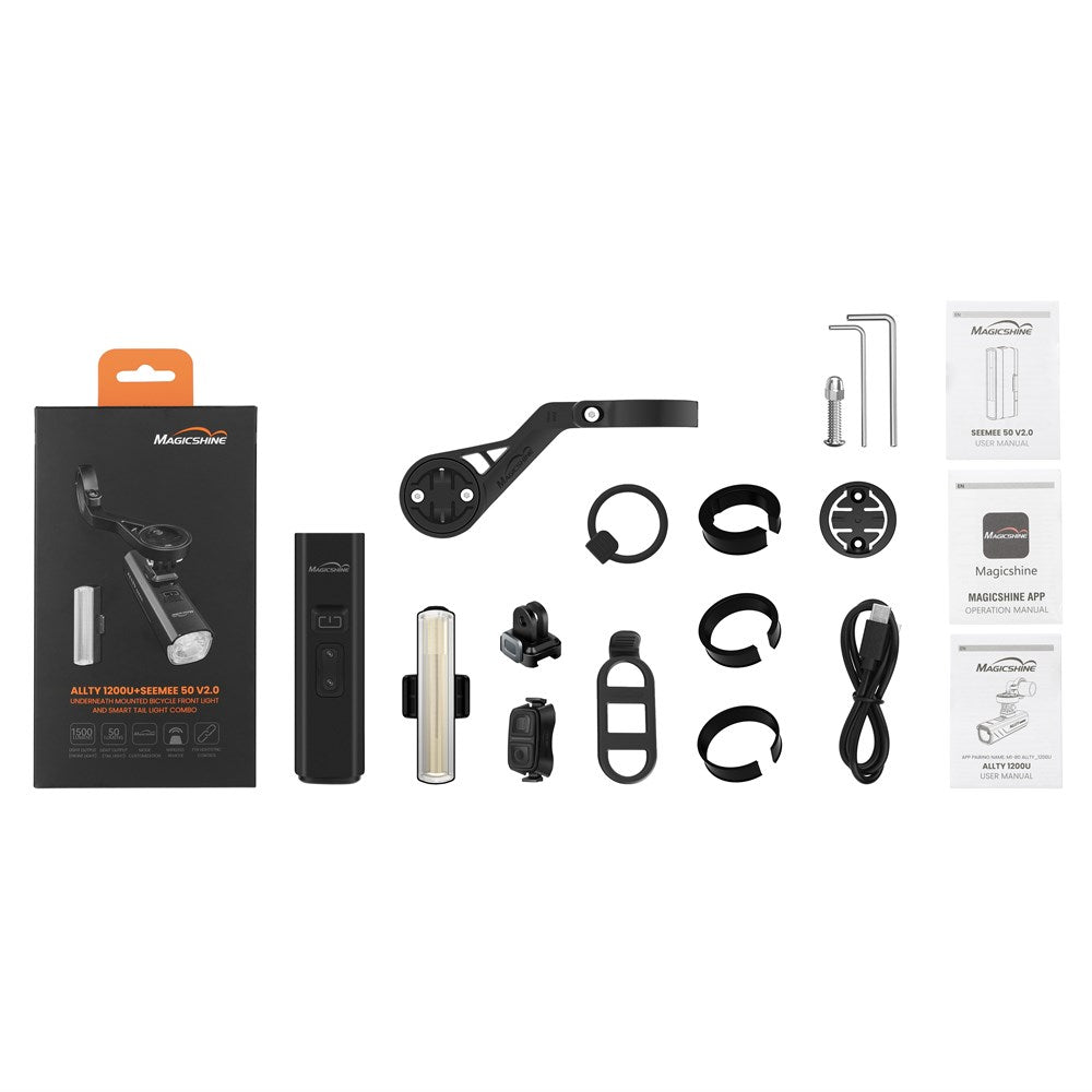 MAGICSHINE Light Set - ALLTY 1200UN & SeeMee 50 V2 Combo - Underneath Mounted Front light - USB-C
