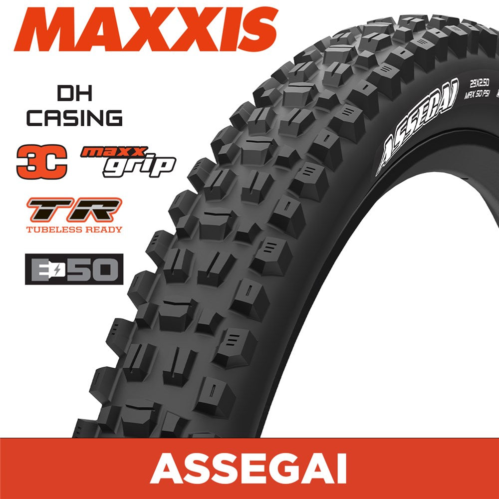 MAXXIS EMTB - ASSEGAI - 27.5x2.50 - 3C MaxxGrip / DH / TR - Foldable 60x2 TPI E50