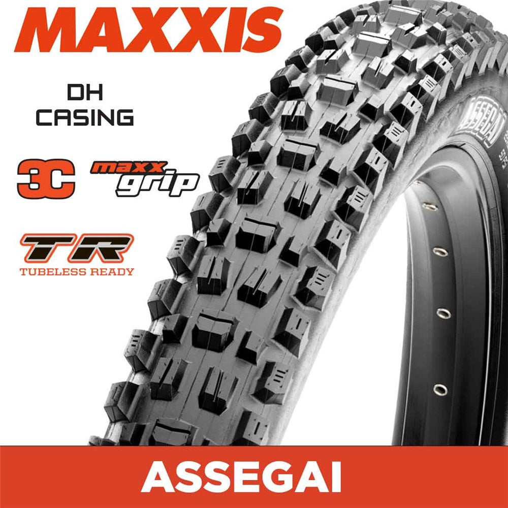 MAXXIS DOWNHILL - ASSEGAI - 27.5X2.50 - 3C MaxxGrip / DH / TR - Foldable 60X2 TPI E25