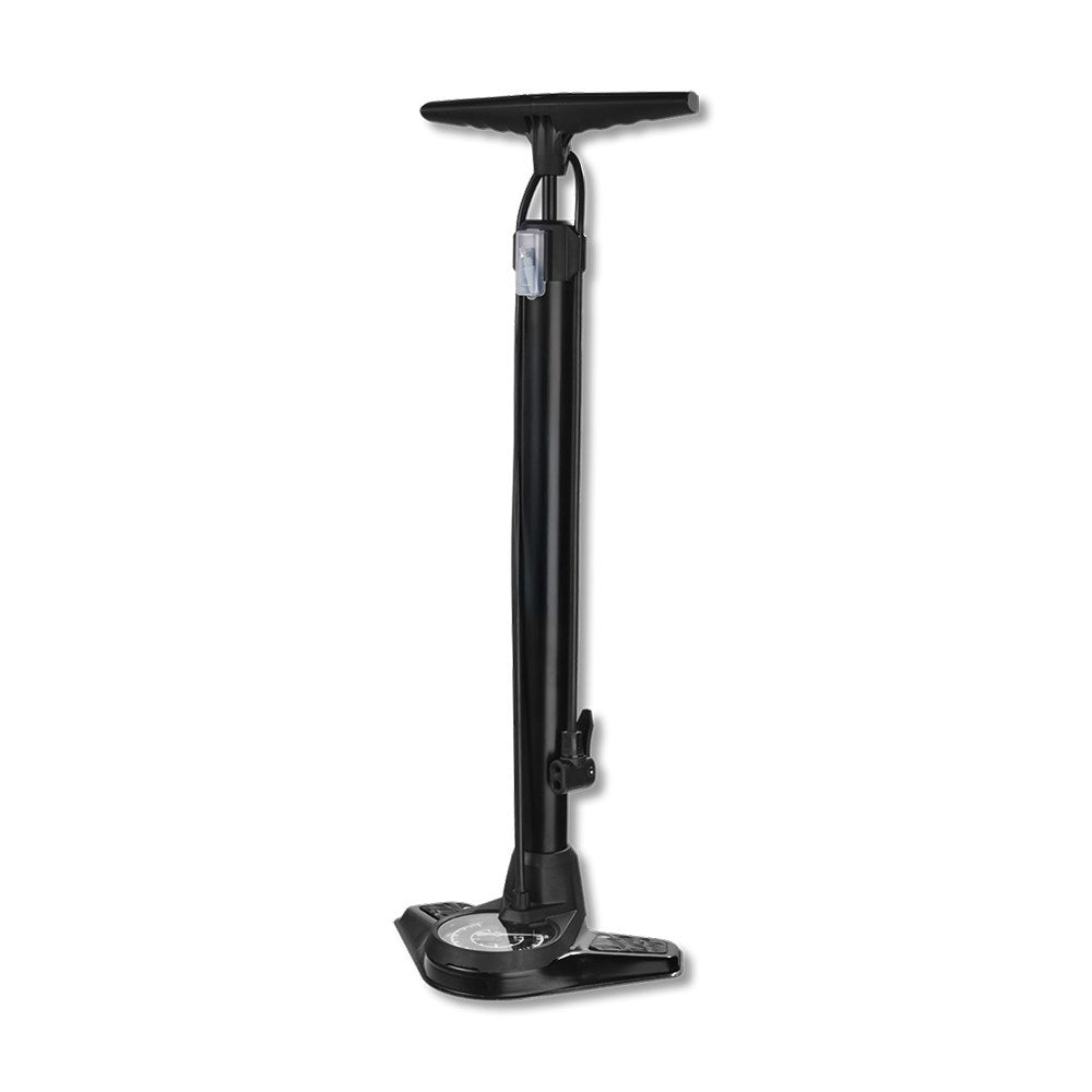 QBP Floor Pump - Air Boss - Steel Barrel - Steel Base - Large Gauge - Twin Head Valve - 120 Psi