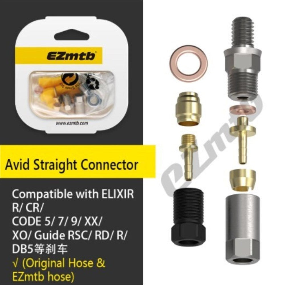 EZMTB Brake Hose End Kit Straight suit Avid Elixir - Sram Code