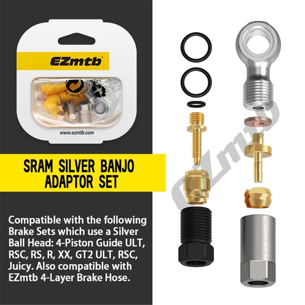 EZMTB SRAM Banjo Adaptor kit Silver