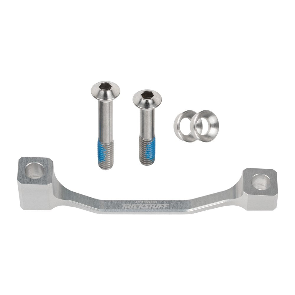 Trickstuff Brake Adapter - Postmount Brake for 20mm Larger Rotor 160-180mm - Inc Titanium Bolts - Silver