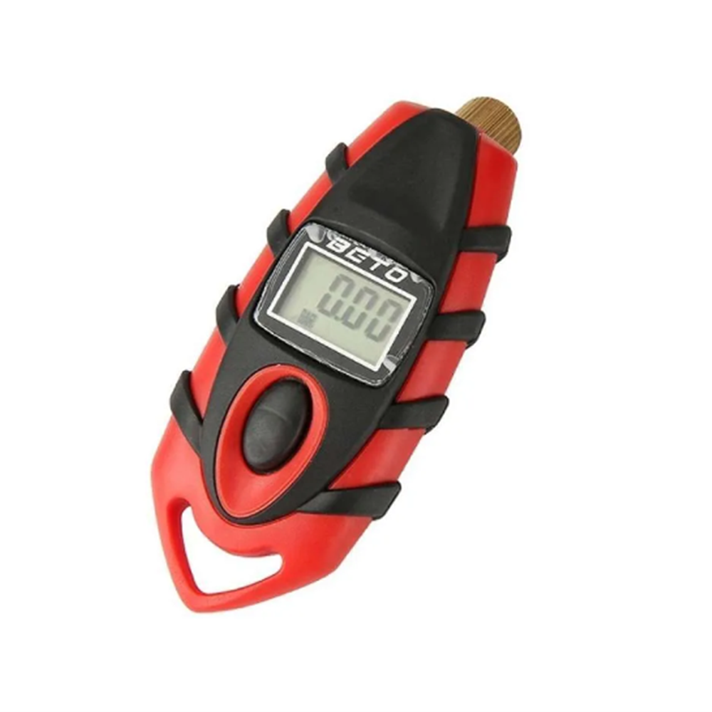 BETO Tyre Pressure Gauge - Presta Schrader Valve - Red
