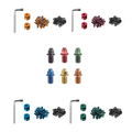 FUNN Stud Kit - Black Magic - Gold (Stud And Nuts 32Pcs - Side Cap 2Pcs - 4mm Wrench)