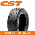 CST Tyre E - Scooter 10 x 2.70 - 6.5 - Rim Size 6.50 x 1.65 - SW 70mm - OD 250mm - PR4 - Tubeless - Load 75kg - C531