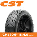 CST Tyre E-Scooter - 11 x 4.0 90/55-7 - Rim Size 7.00 x 2.60 - Sectional Width 98mm - Tubeless - 100kg Load Rating - CM580N