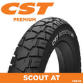 CST Tyre Scout AT- 20 x 4.0 - Wire 60 TPI - 2344g - Single Compound - 115kg Load Rating - EBike 50km/h Approved - Defender Mix 1.5mm - CEB06
