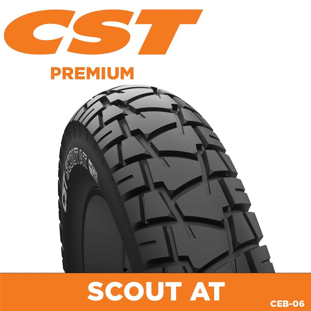 CST Tyre Scout AT - 16 x 4.0 - Wire 60 TPI - 1631g - Single Compound - Load Rating - EBike 50km/h Approved - Defender Mix 1.5mm - CEB06