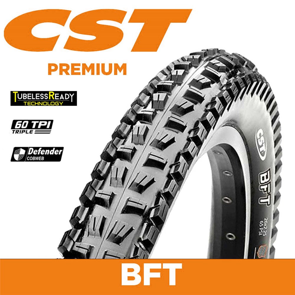 CST Tyre BFT - 27.5 x 2.40 - Folding 60 TPI - 885g - Dual Compound - Defender EPS - Tubeless Ready - C1752