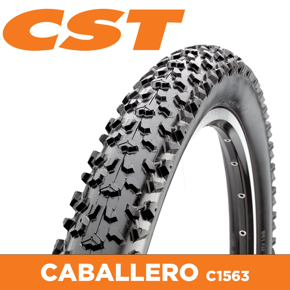 CST Tyre Caballero 26 x 2.25 - Wirebead 27 TPI - Black - C1563