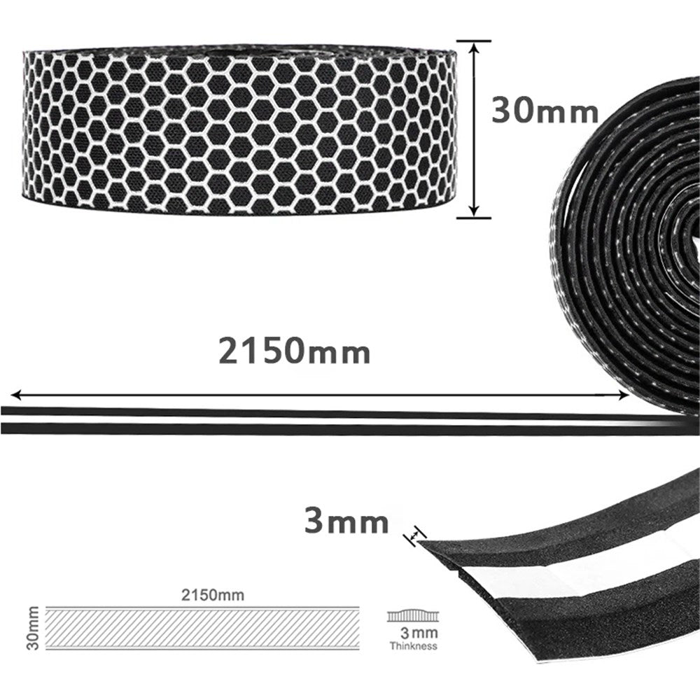 Cyclehaus Elite PU Bar Tape With Silicon Honeycomb Weave Top - Black/White