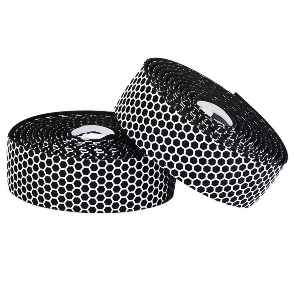 Cyclehaus PU Bar Tape With Silicon Honeycomb Weave Top - Black/White