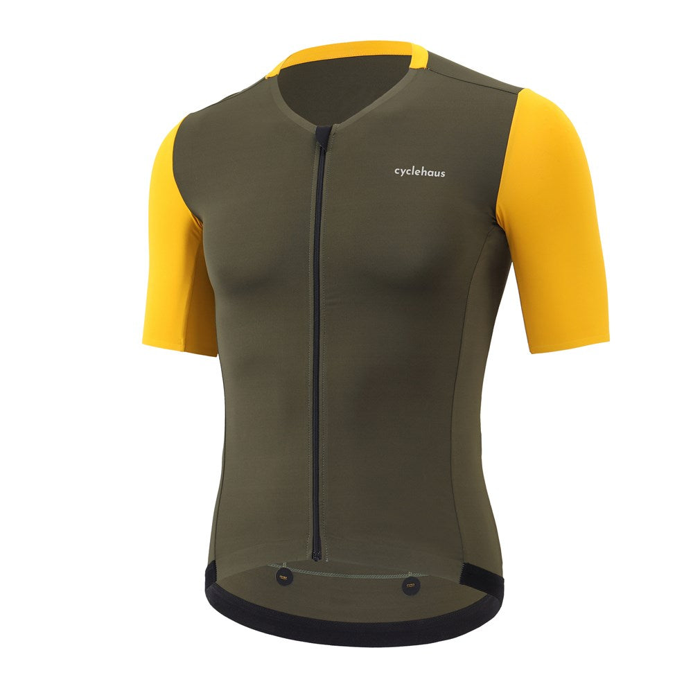 Cyclehaus Elite Jersey SS Army Green & Turmeric
