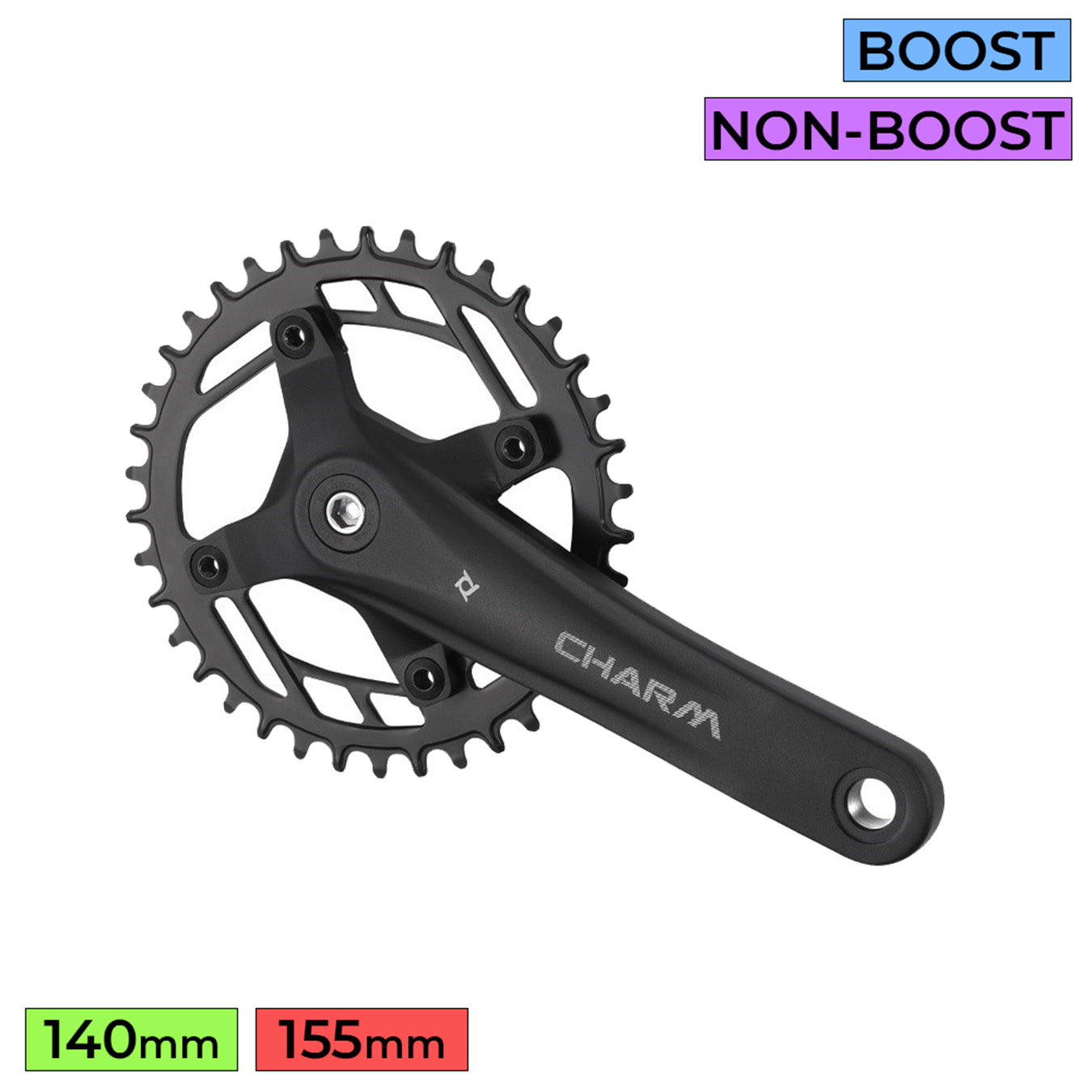 PROWHEEL MTB Crankset - CHARM-FD04S - 165mm - Boost - 32T NW 9/10s - Square Taper 113mm - Steel Chainring