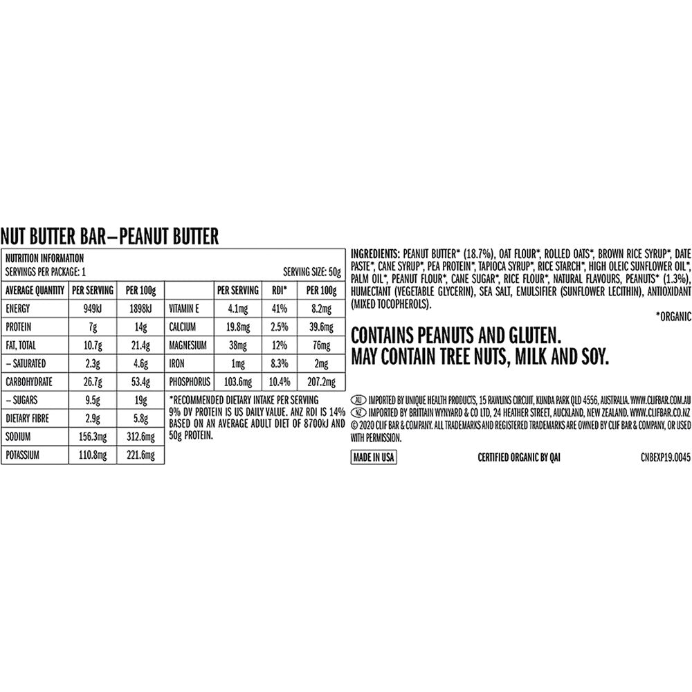 CLIF Nut Butter Bar - Peanut Butter