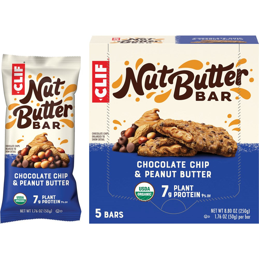 CLIF Nut Butter Bar Chocolate Chip & Peanut Butter 5x50g