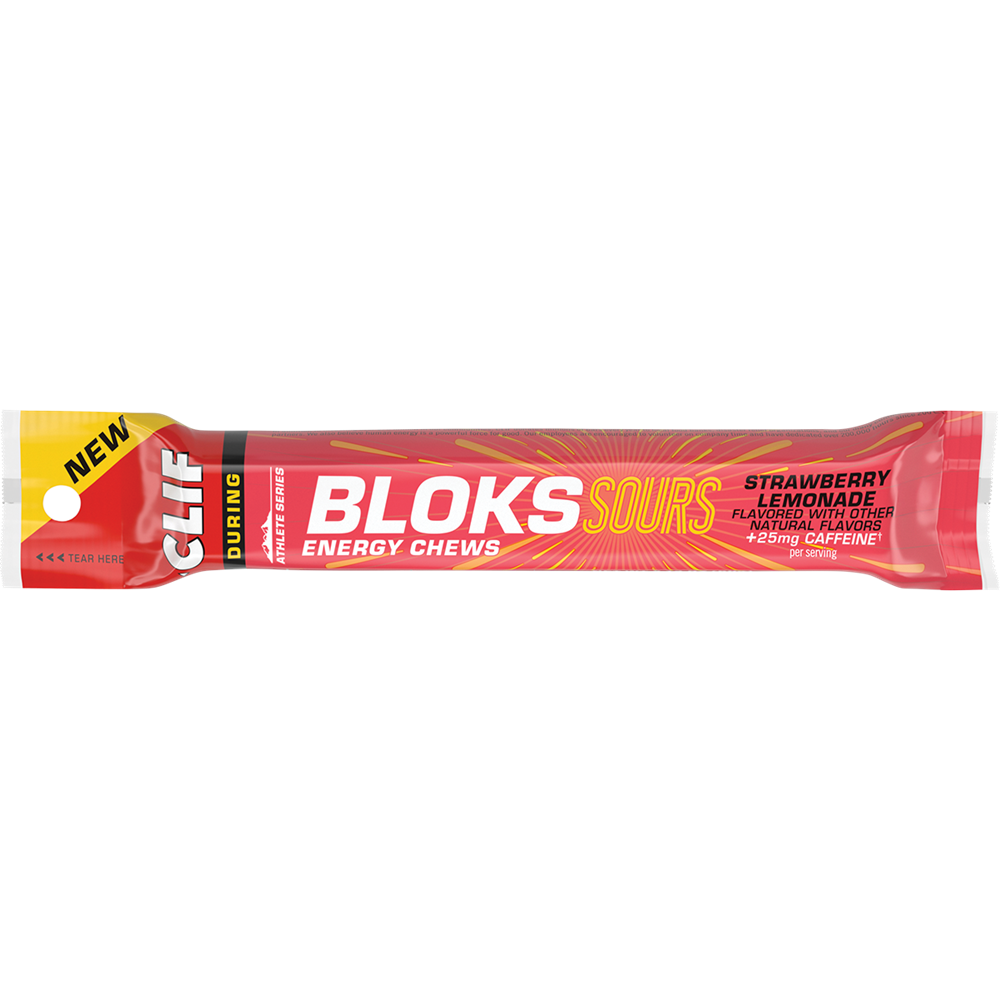 CLIF Bloks Energy - Chews Sour Strawberry Lemonade 25mg Caffeine