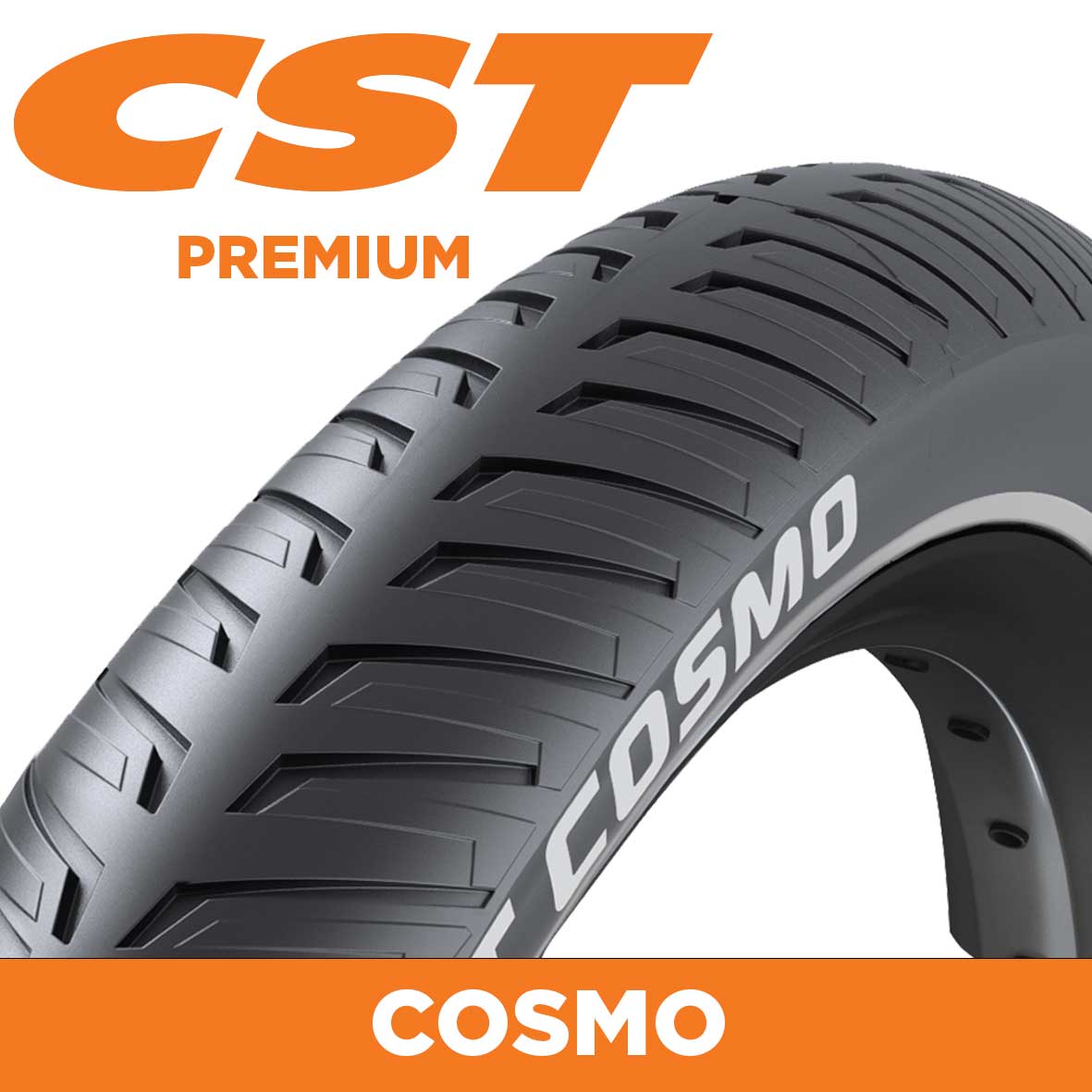 CST Tyre Cosmo - 29 x 2.45 (700 x 62) - Wire 27 TPI - 1335g - Single Compound - 120kg Load Rating - E- Cargo Rated - EBike Rated - Defender EPS