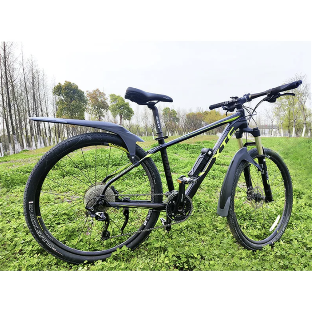 RBRL MTB Mudguard Set - 26-29 inch - Universal Fit -Front Fork & Rear chain stay Mounted - fits 1.5  - 2.5 inch tyres - Extensive coverage - two point fixation