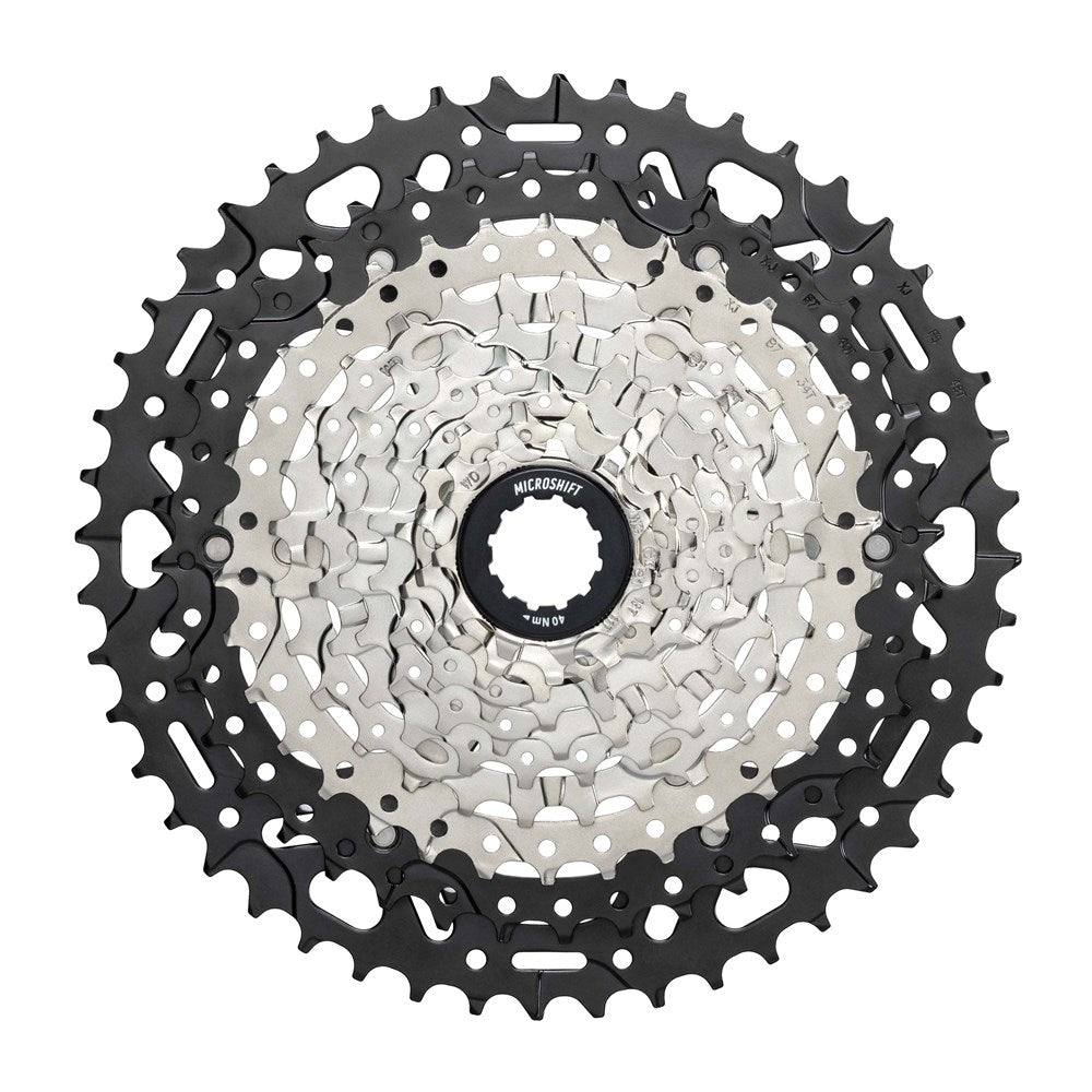 MICROSHIFT Cassette - CS-EH106 Advent MX - 10 Speed HG Ebike Rated - 11-48T - Steel - Nickel