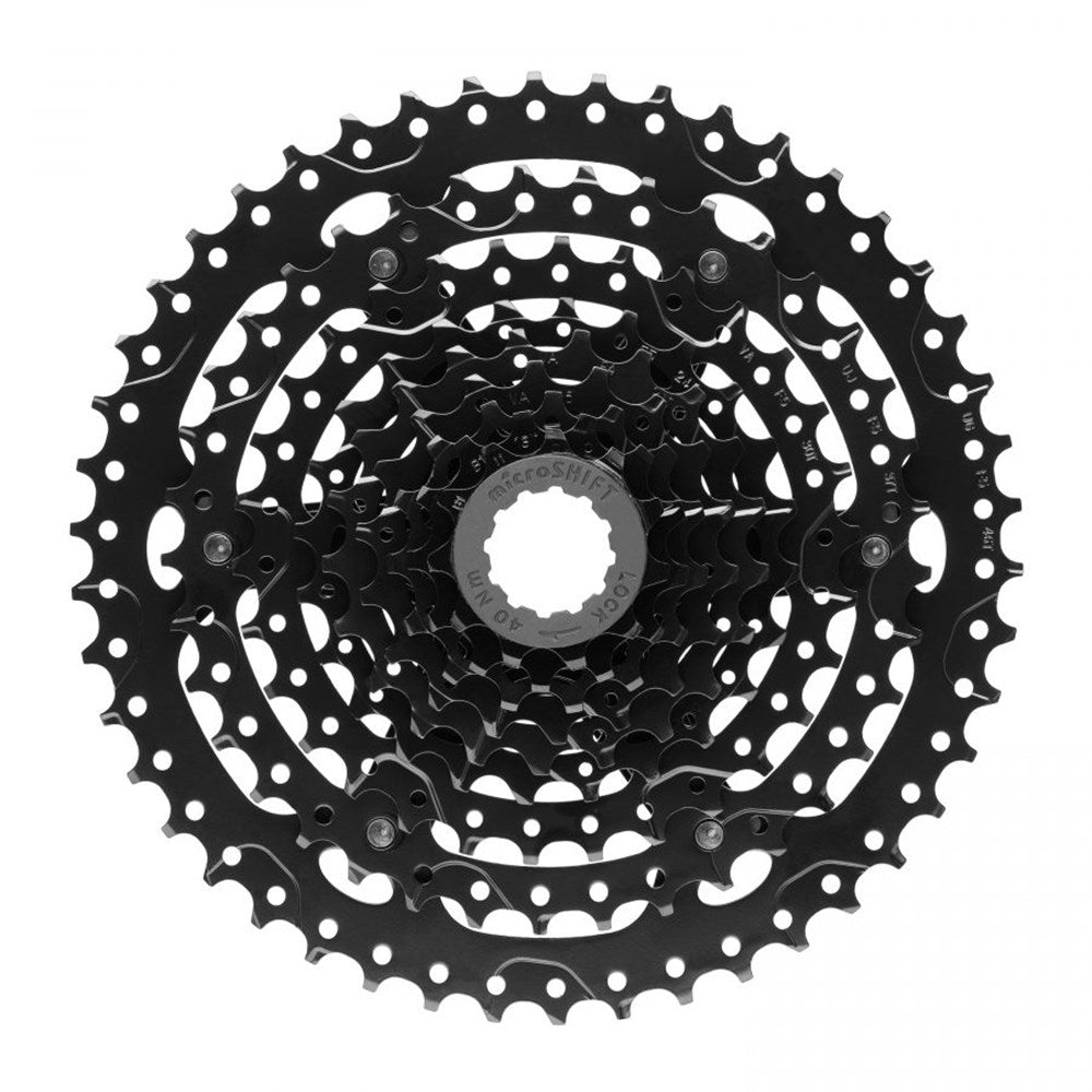 MICROSHIFT Cassette - ADVENT CS-H093 E-Bike - 9 Speed 11-46T - Steel & Chromoly - Black