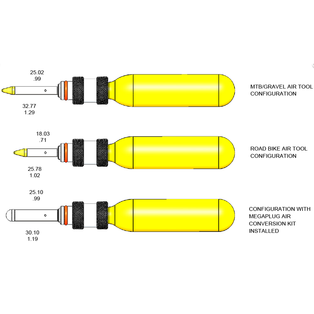 DYNAPLUG Tubeless Repair Kit - Air Road - Black W/ Pouch & Hose - Smaller Plugs Road Specific