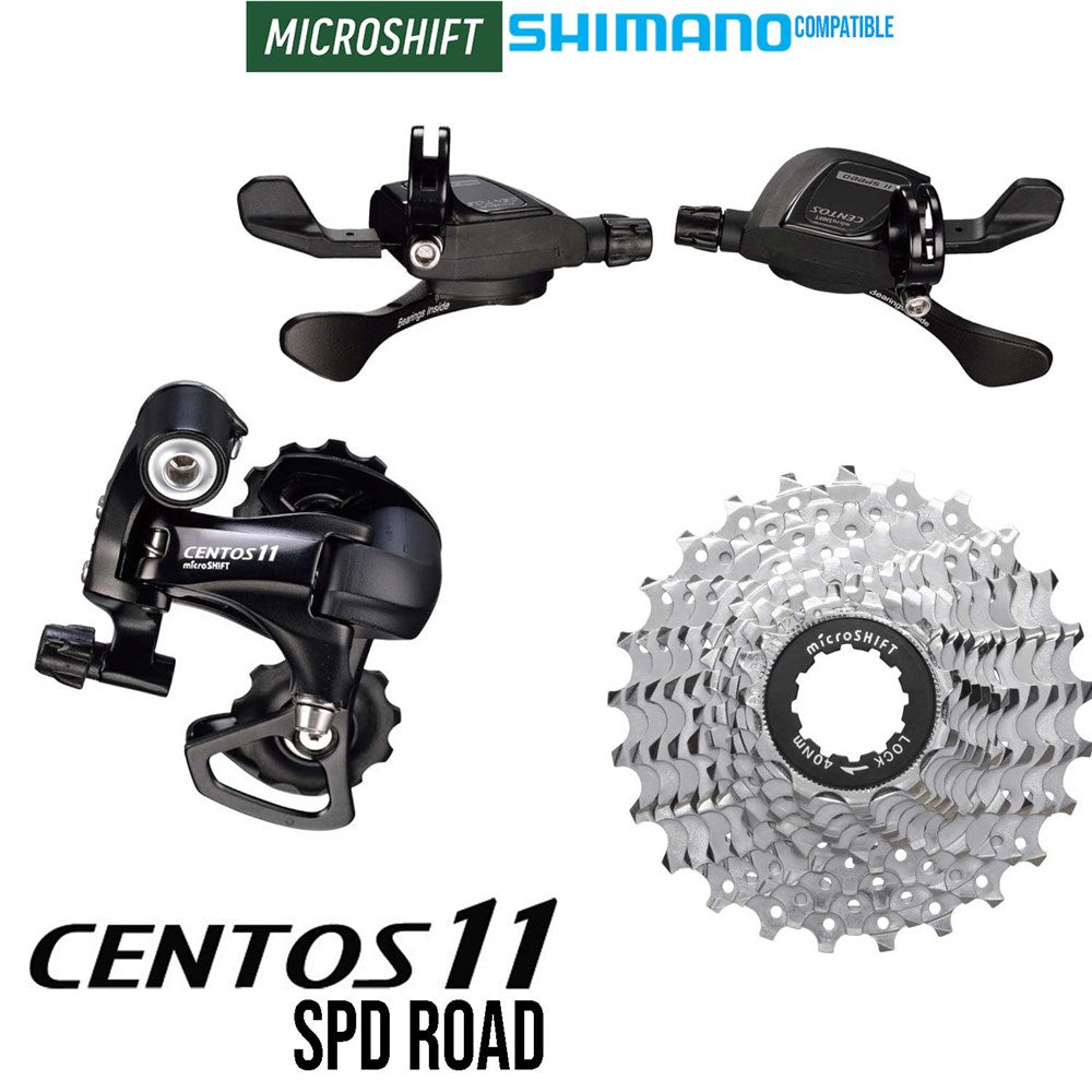 MICROSHIFT Xpress+ Shifter - CENTOS 11 SL-R861 - 2x11 Speed - Pair (Shimano Road)