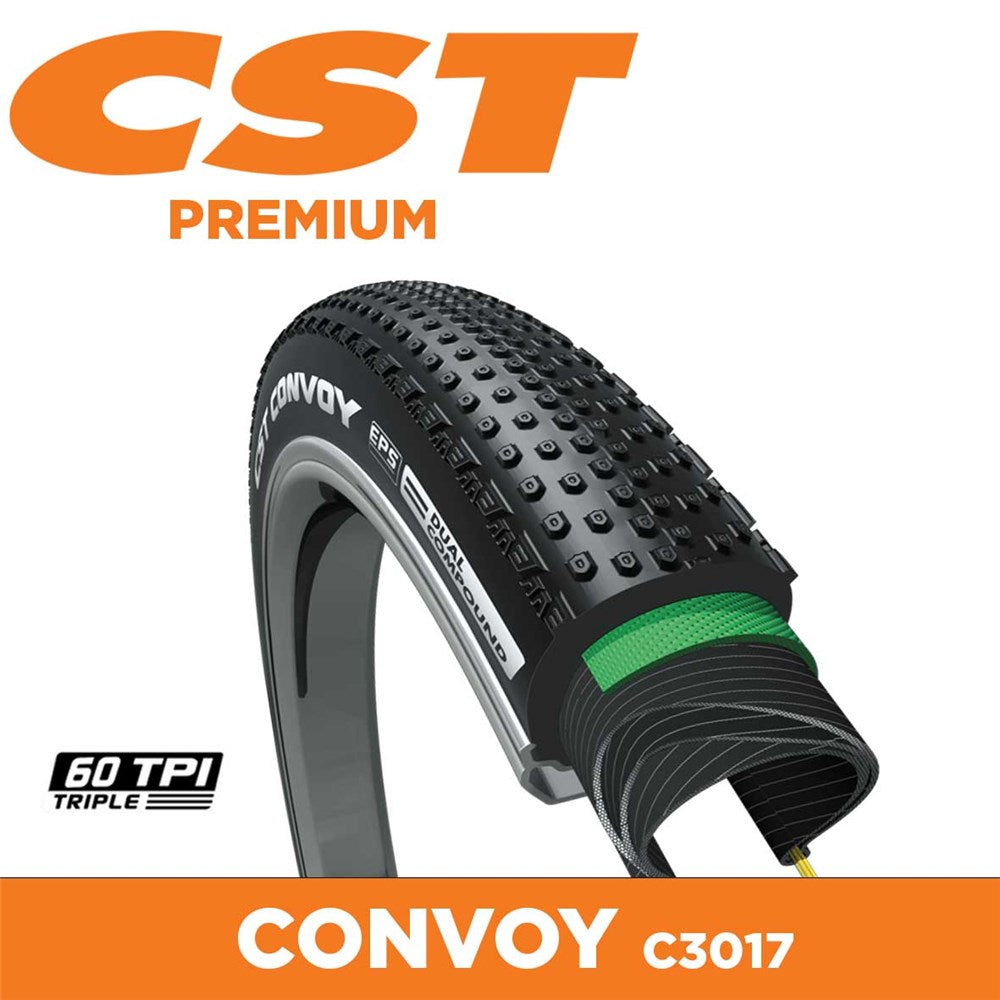 CST Tyre Convoy - 700 x 38 - Wire 60 TPI - 455g - Dual Compound - Defender EPS - C3017