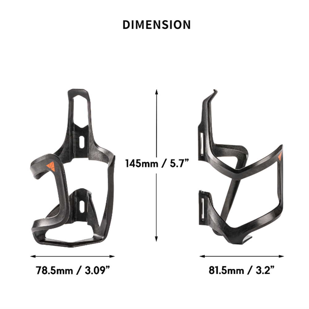 GRANITE AUX - Carbon Bottle Cage - Side loading - Matte finish