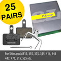 EZMTB Semi Metallic Brake Pads SHIMANO M355 - Workshop Box - 25 Pairs  (MstCtn20)