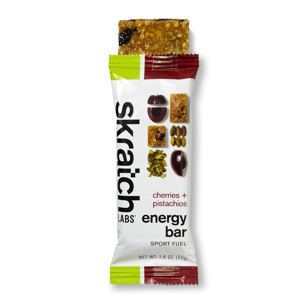 SkratchLabs Energy Bar Sport Fuel - Cherries & Pistachios - 12 Pack - 50g each (858690007270)