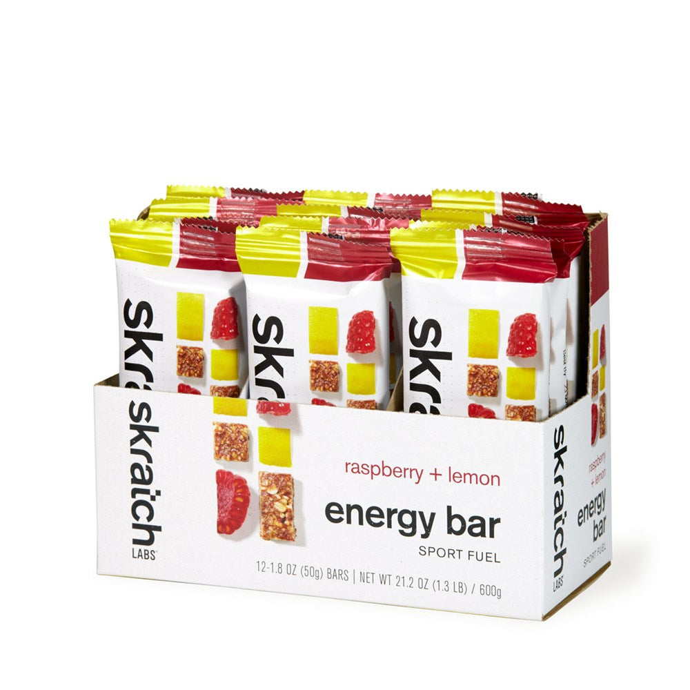 SkratchLabs Energy Bar Sport Fuel - Raspberries & Lemons - 12 Pack - 50g each (858690007461) - best Before July 2nd