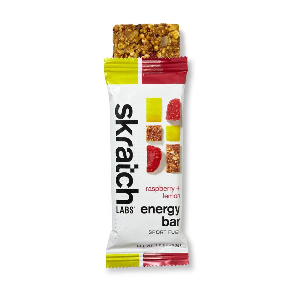 SkratchLabs Energy Bar Sport Fuel - Raspberries & Lemons - 12 Pack - 50g each (858690007461) - best Before July 2nd