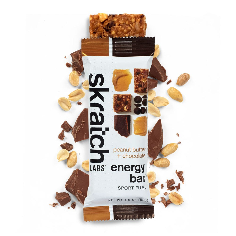 SkratchLabs Energy Bar Sport Fuel - Peanut Butter Chocolate - 12 Pack - 50g each (859943003124)