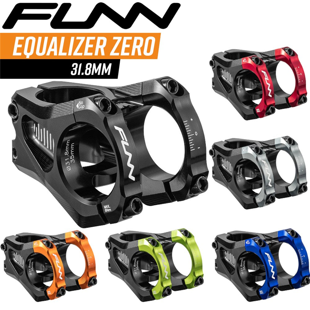FUNN Stem - Equalizer - 35mm Length - 31.8mm Diameter - 0 Deg Rise - Blue