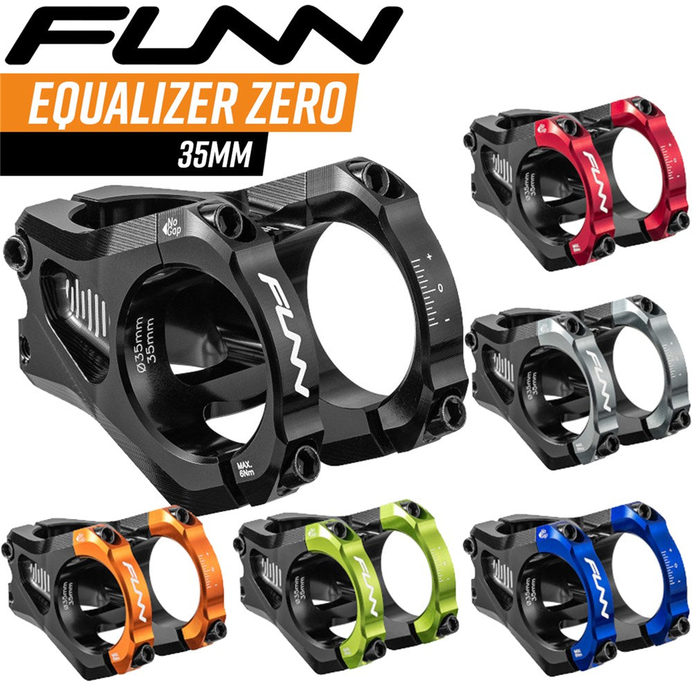 FUNN Stem - Equalizer - 50mm Length - 35mm Diameter - 0 Deg Rise - Black