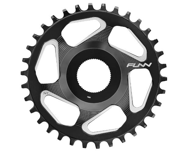 FUNN Chain Ring - Solo ES Narrow Wide E-Bike - 38T - Direct Mount - 50/53mm - Shimano E8000/E7000 - Black