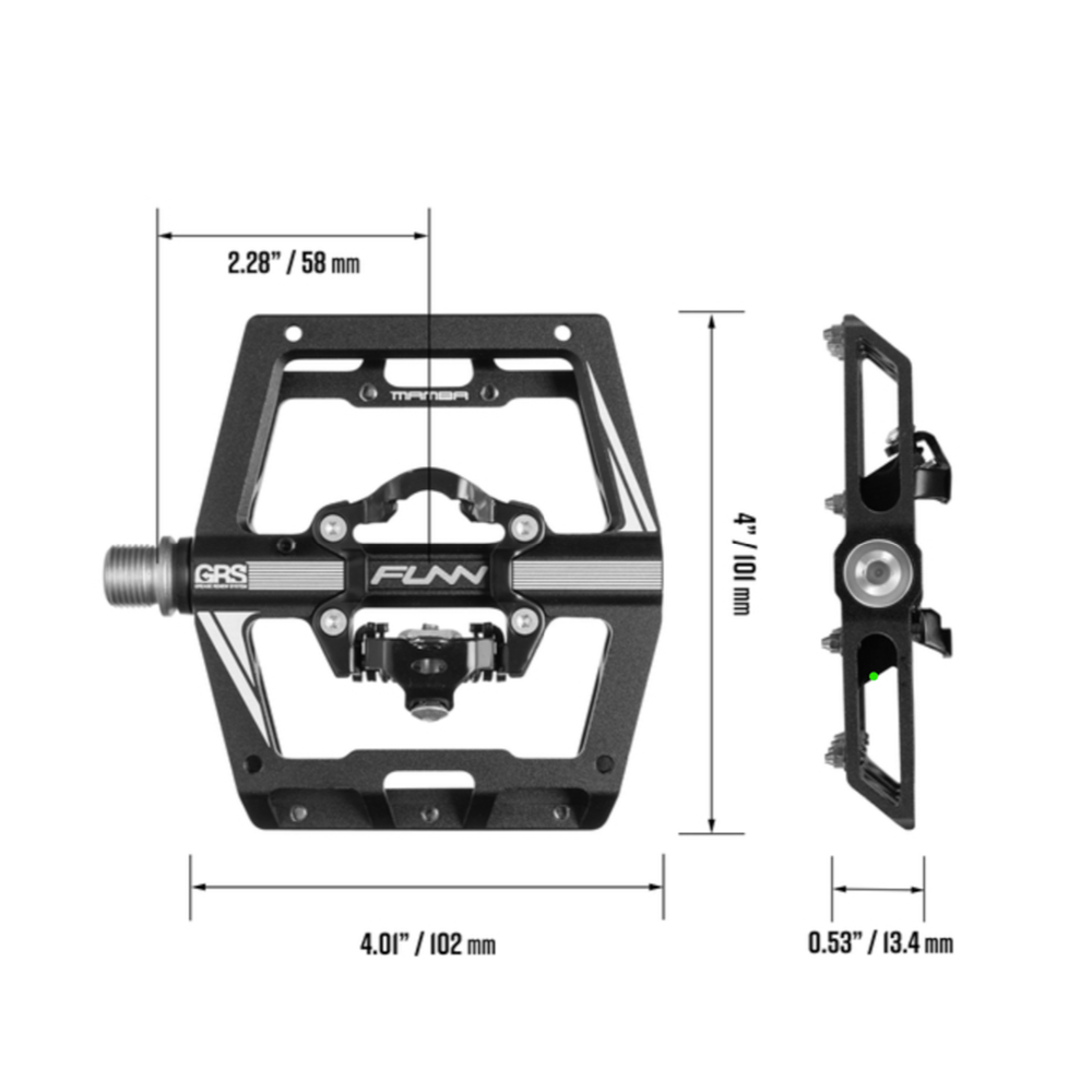 FUNN Pedal - Mamba - Two Side Clip MTB Pedals SPD - Grey