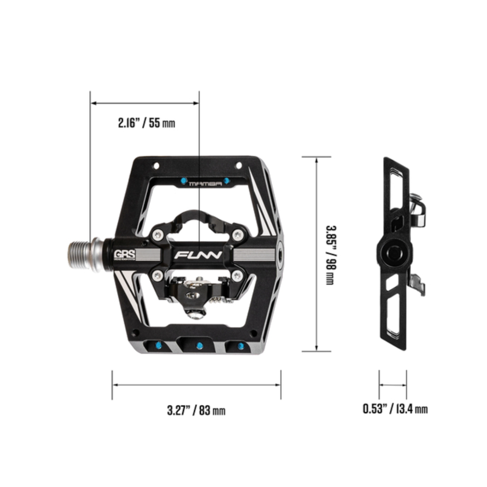 FUNN Pedal - Mamba S - One Side Clip MTB Pedals SPD - Red