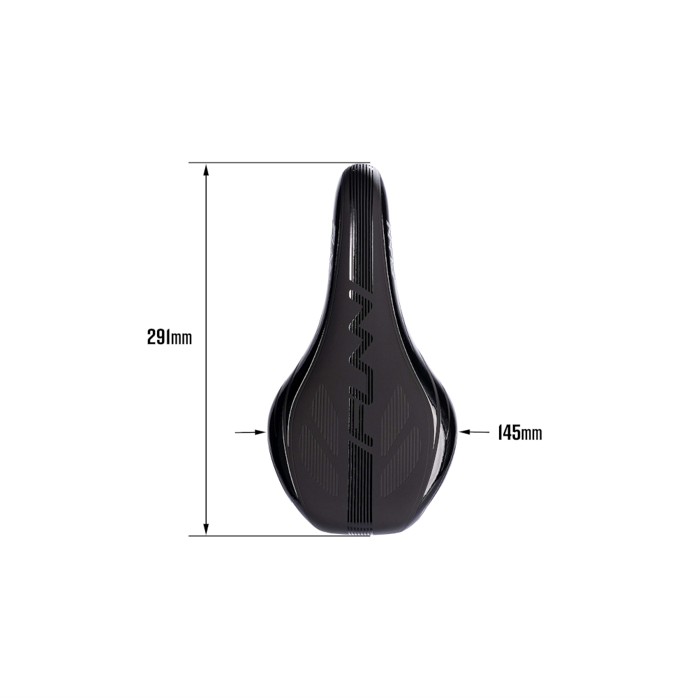 FUNN Saddle - Adlib HD - 145mm Wide - 291mm Long - Water Resistant - Black/Orange
