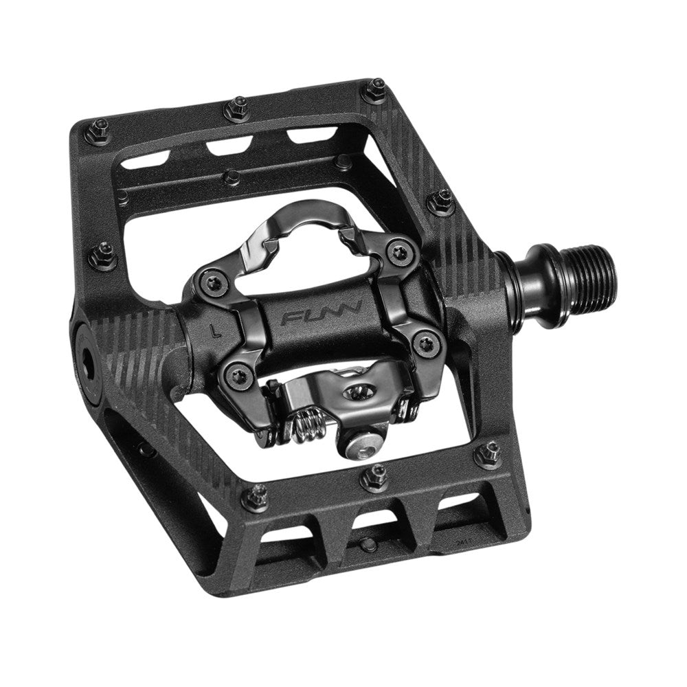 FUNN Pedal - Ripper V2 - Float Engagement SPD Compatible Clipless Pedals - Single Sided - Black
