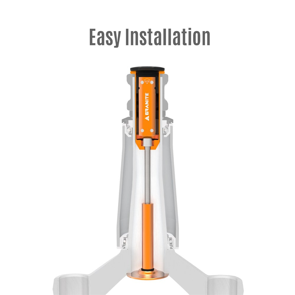 GRANITE STASH - Multi Tool Kit 9 Piece - Tapered MTB - Stashed in Steerer - Orange
