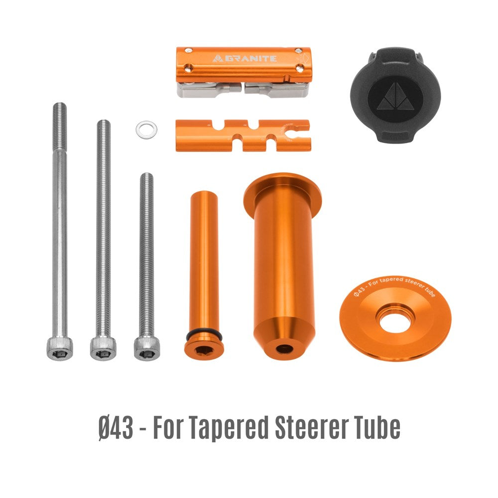 GRANITE STASH - Multi Tool Kit 9 Piece - Tapered MTB - Stashed in Steerer - Orange